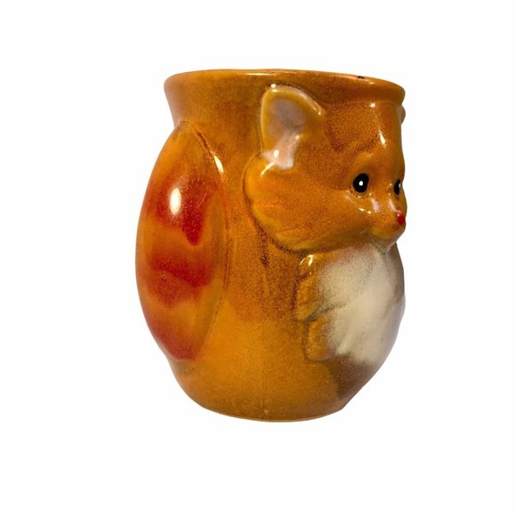 Orange Fox Hand Warmer Coffee Cup Mug Gift Craft 16 oz. Right Hand Pocket - Picture 3 of 13